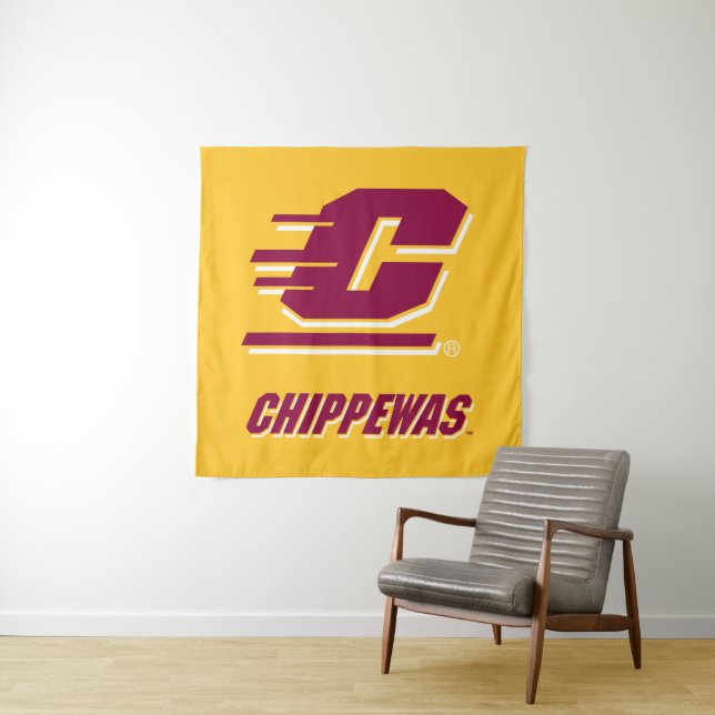 Central Michigan University Chippewas Tapestry (In Situ)