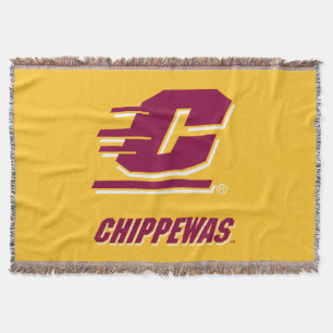 Central Michigan University Chippewas Throw Blanket