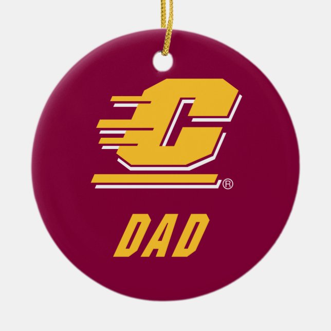 Central Michigan University Dad Ceramic Ornament (Front)