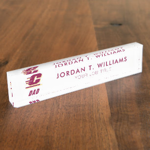 Central Michigan University Dad Desk Name Plate
