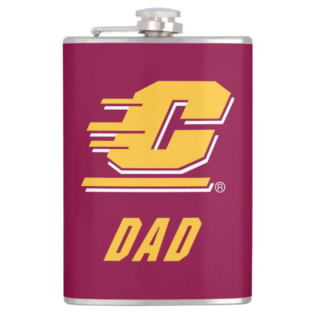 Central Michigan University Dad Flask (Front)