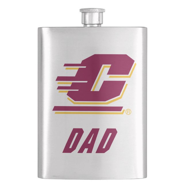 Central Michigan University Dad Flask (Front)