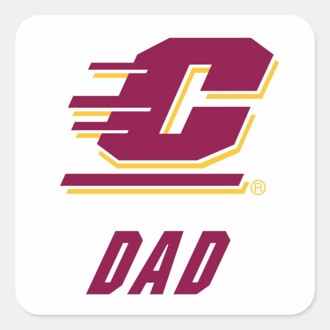 Central Michigan University Dad Square Sticker (Front)