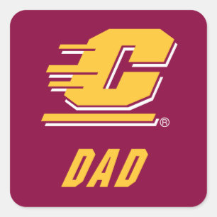 Central Michigan University Dad Square Sticker