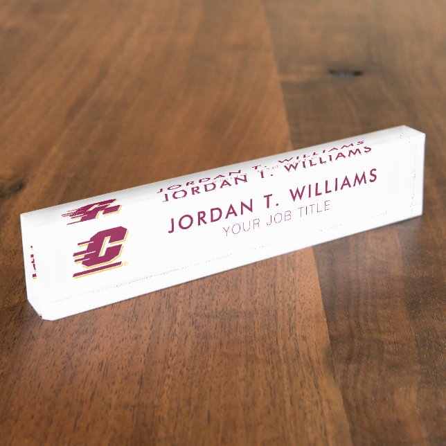 Central Michigan University Desk Name Plate (Side)