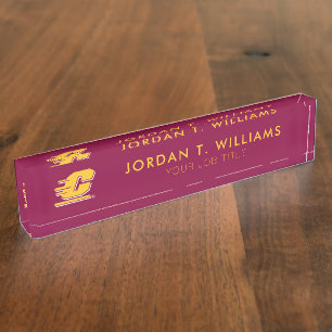 Central Michigan University Desk Name Plate