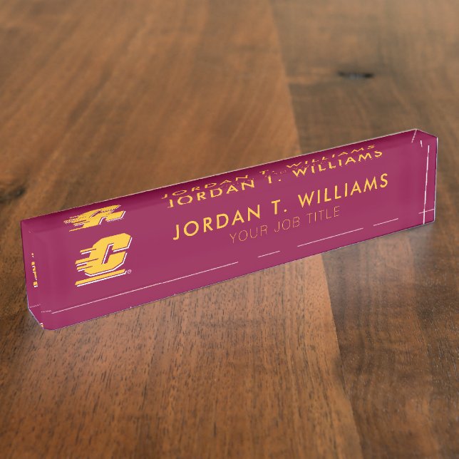 Central Michigan University Desk Name Plate (Side)