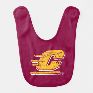 Central Michigan University Distressed Baby Bib