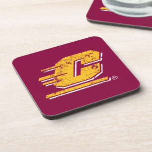 Central Michigan University Distressed Beverage Coaster