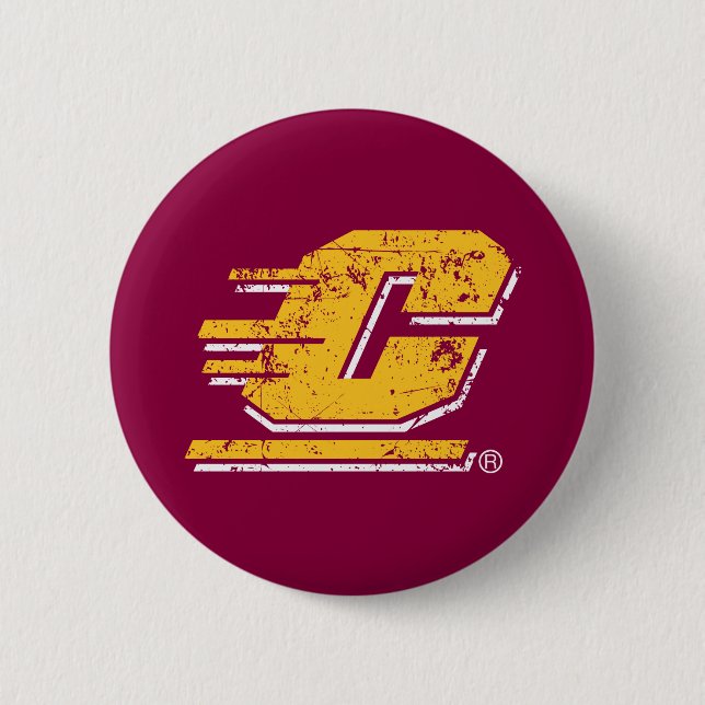 Central Michigan University Distressed Button (Front)
