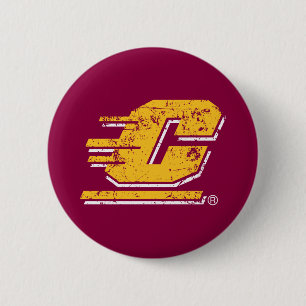 Central Michigan University Distressed Button