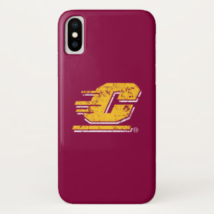 Central Michigan University Distressed iPhone X Case