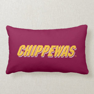 Central Michigan University distressed Lumbar Pillow