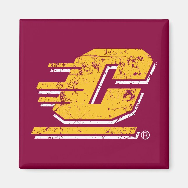 Central Michigan University Distressed Magnet (Front)