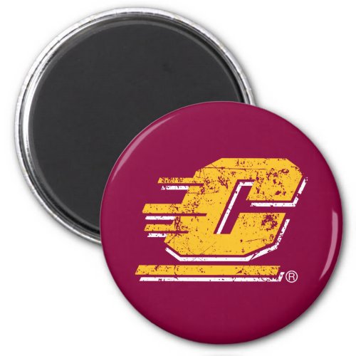 Central Michigan University Distressed Magnet