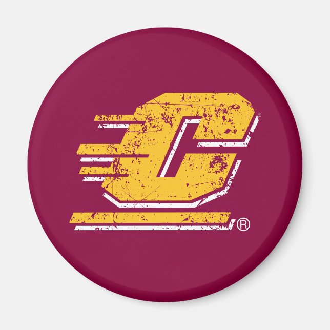 Central Michigan University Distressed Magnet (Front)