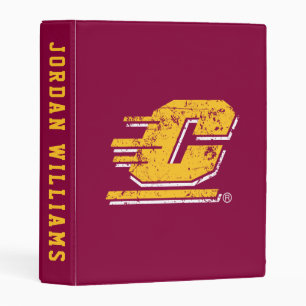 Central Michigan University Distressed Mini Binder
