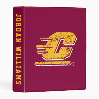 Central Michigan University Distressed Mini Binder