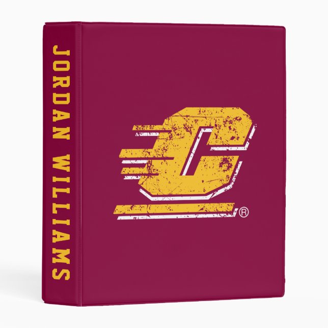 Central Michigan University Distressed Mini Binder (Front/Spine)