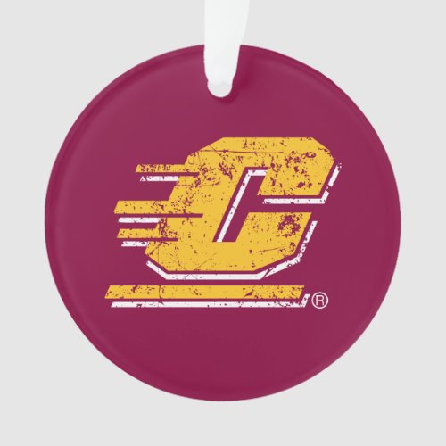 Central Michigan University Distressed Ornament