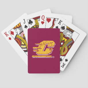 Central Michigan University Distressed Poker Cards