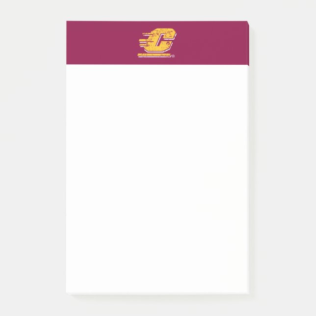 Central Michigan University Distressed Post-it Notes (Front)