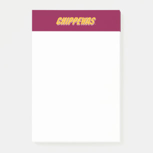 Central Michigan University distressed Post-it Notes