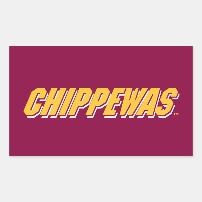 Central Michigan University distressed Rectangular Sticker (Front)