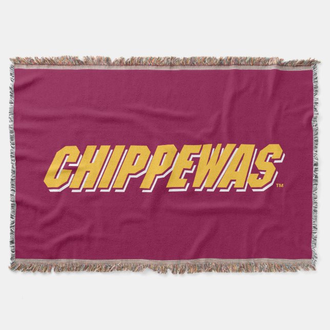 Central Michigan University distressed Throw Blanket (Front)