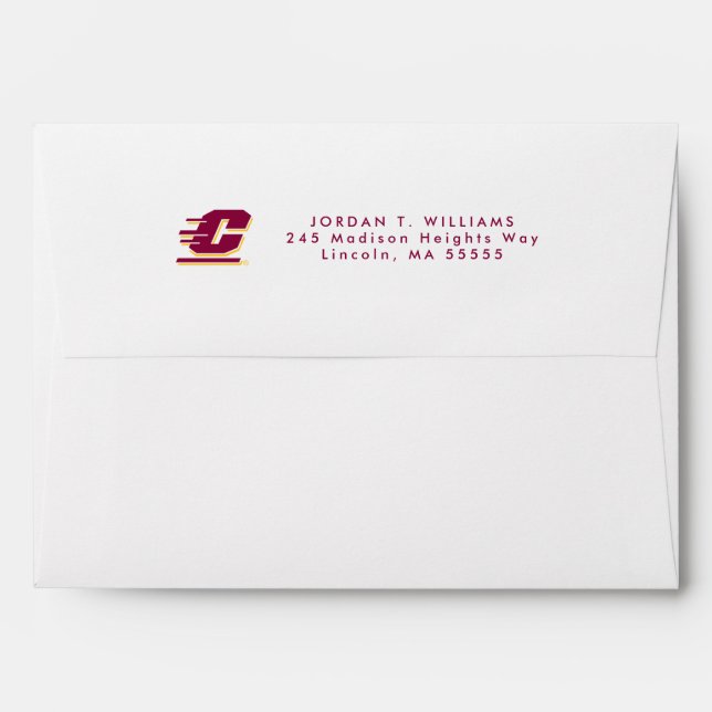 Central Michigan University Envelope (Back (Top Flap))