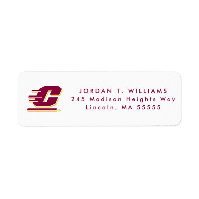 Central Michigan University Label (Front)