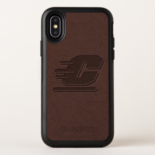 Central Michigan University leather OtterBox Symmetry iPhone X Case