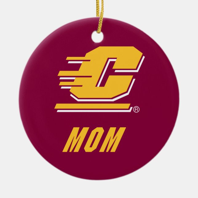Central Michigan University Mom Ceramic Ornament (Front)