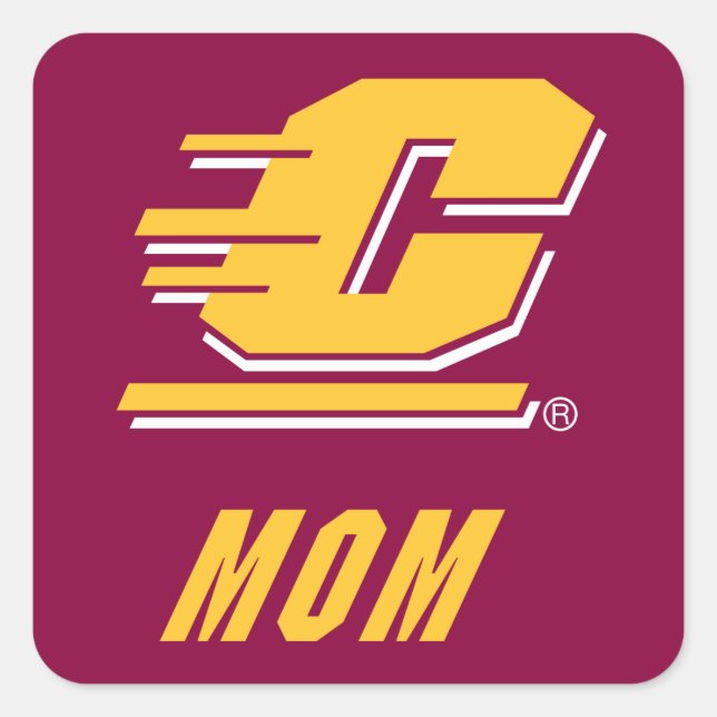Central Michigan University Mom Square Sticker (Front)