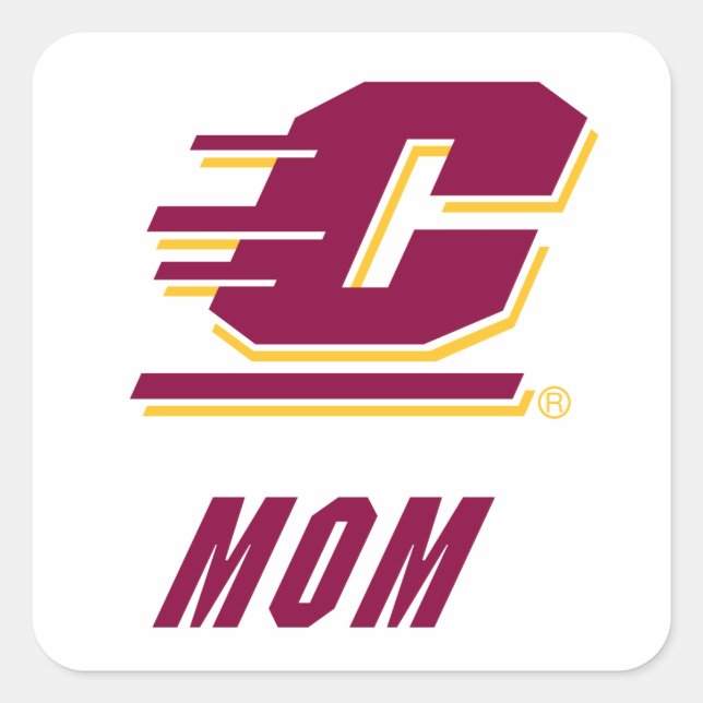 Central Michigan University Mom Square Sticker (Front)