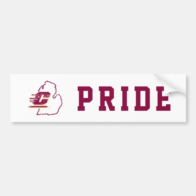 Central Michigan University State Love Bumper Sticker (Front)