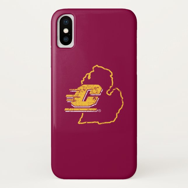 Central Michigan University State Love Case-Mate iPhone Case (Back)