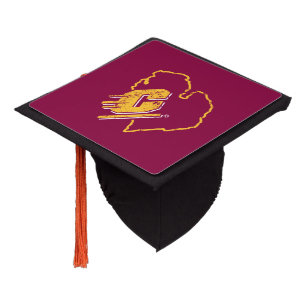 Central Michigan University State Love Graduation Cap Topper