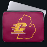 Central Michigan University State Love Laptop Sleeve<br><div class="desc">Check out these Central Michigan designs! Show off your CMU pride with these new University products. These make the perfect gifts for the Central Michigan University student, alumni, family, friend or fan in your life. All of these Zazzle products are customizable with your name, class year, or club. Go Chippewas!...</div>