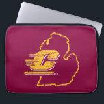 Central Michigan University State Love Laptop Sleeve<br><div class="desc">Check out these Central Michigan designs! Show off your CMU pride with these new University products. These make the perfect gifts for the Central Michigan University student, alumni, family, friend or fan in your life. All of these Zazzle products are customizable with your name, class year, or club. Go Chippewas!...</div>