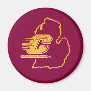 Central Michigan University State Love Magnet