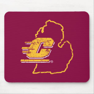 Central Michigan University State Love Mouse Pad