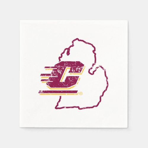 Central Michigan University State Love Napkins