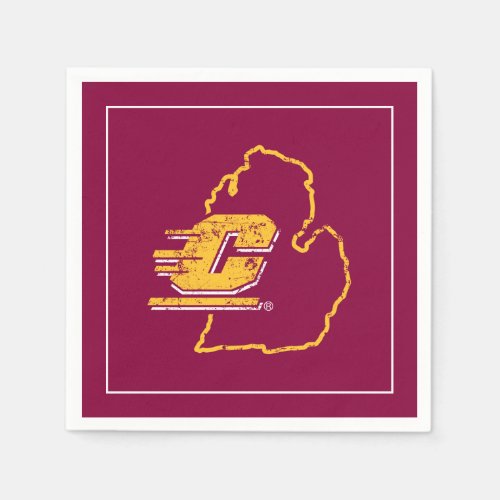 Central Michigan University State Love Napkins