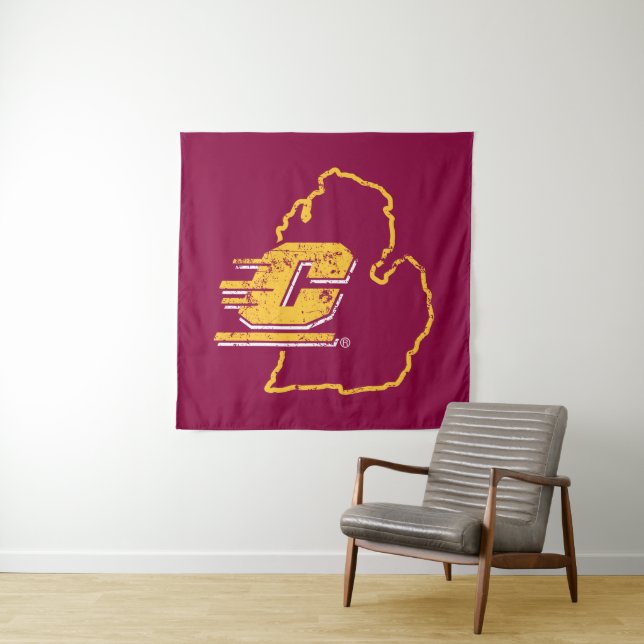 Central Michigan University State Love Tapestry (In Situ)