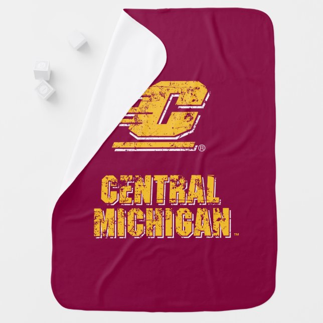 Central Michigan University Vintage Baby Blanket (In Situ)