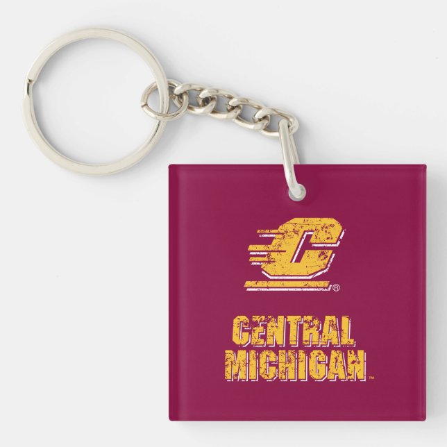 Central Michigan University Vintage Keychain (Front)