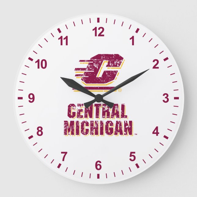 Central Michigan University Vintage Large Clock (Front)