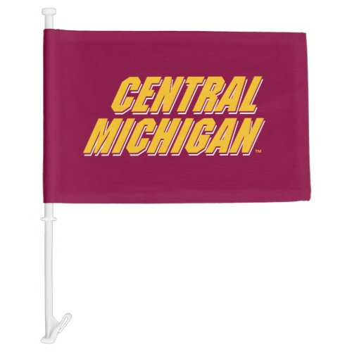Central Michigan Wordmark Car Flag