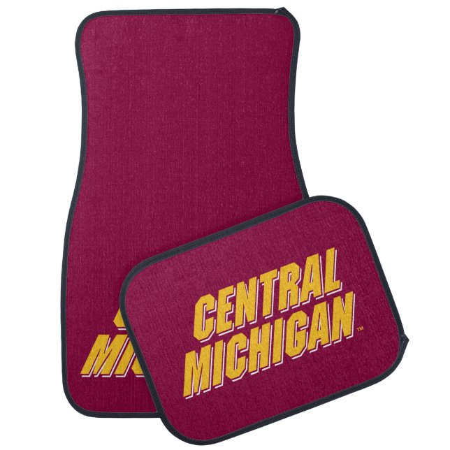 Central Michigan Wordmark Car Floor Mat (Set)